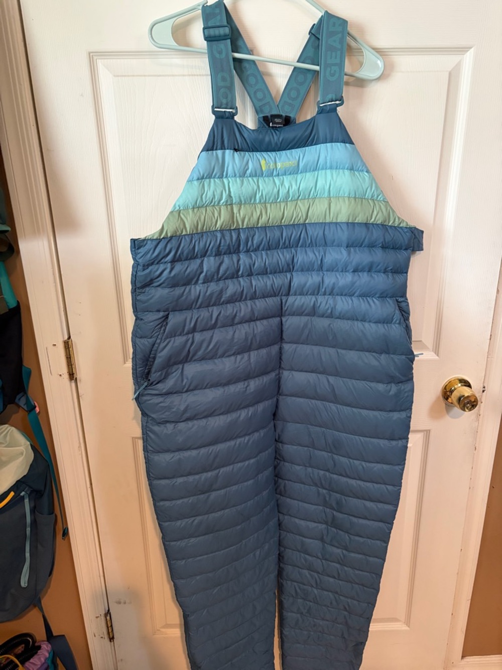 Cotopaxi Insulated Snow Bib overalls fuego down